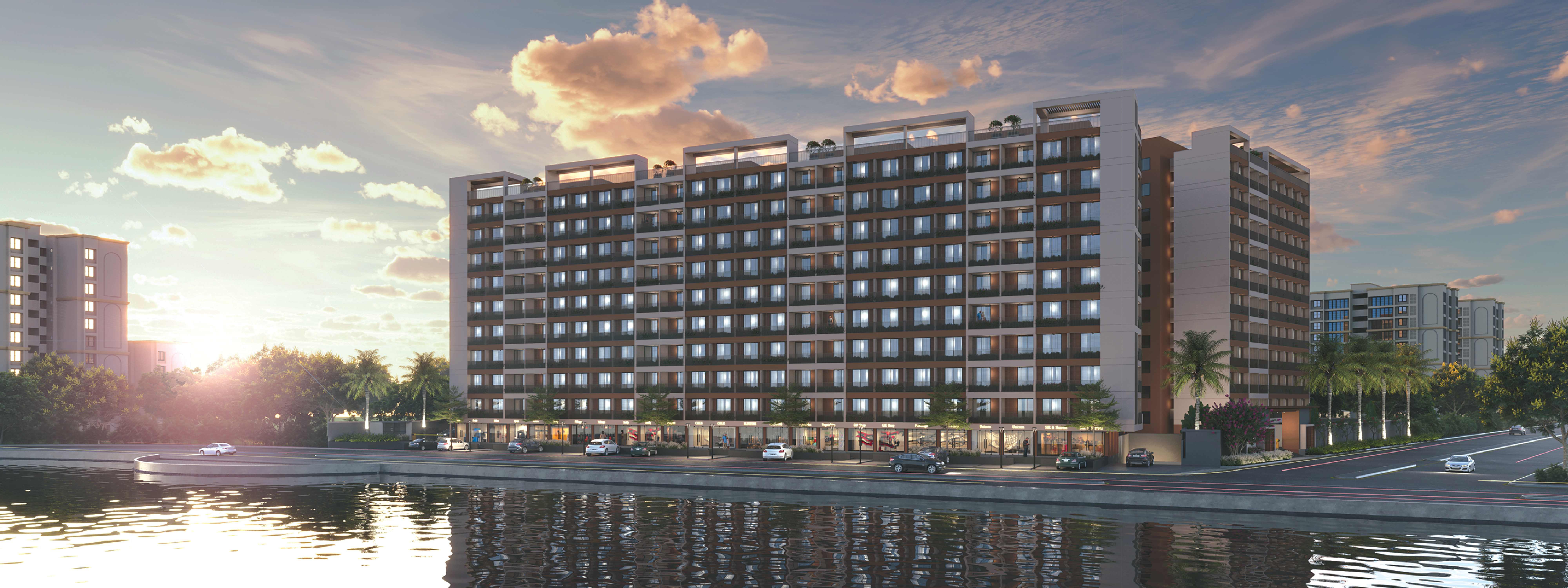 Niilkanth Veena 10 Kaa Dum - Luxury Lake-Facing Apartments in Vapi